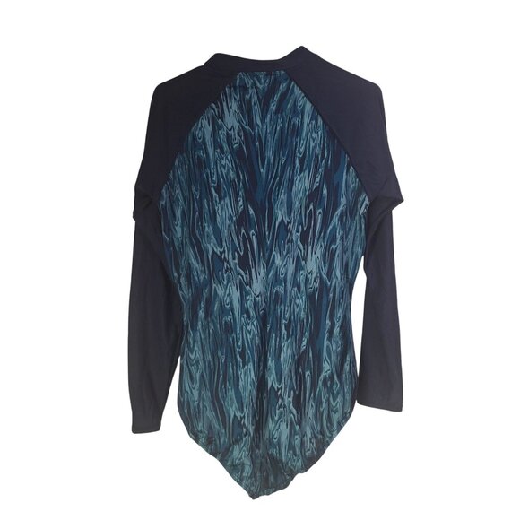 All in Motion Womens XL Long Sleeve Mock Neck One Piece Zip Swimsuit Rashguard - Picture 3 of 10